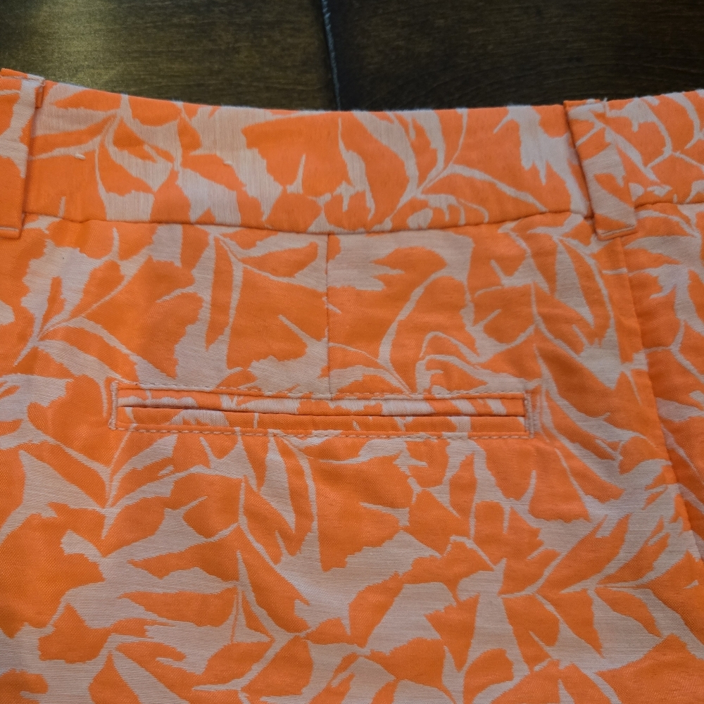 LOFT Shorts Size 12 Neon Orange Coral - Picture 7 of 8